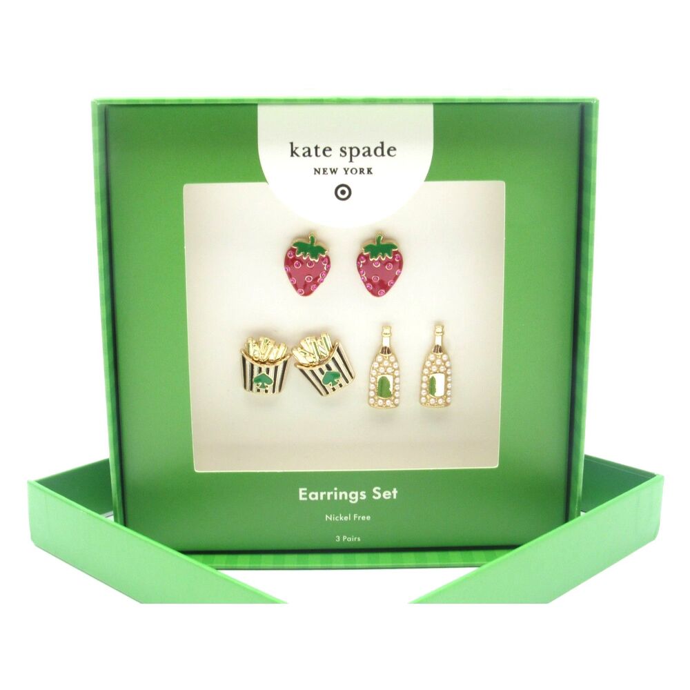 NWT Kate Spade x Target Multicolor Earrings Set – 3 PairsSold Out Collectible - Picture 2 of 4